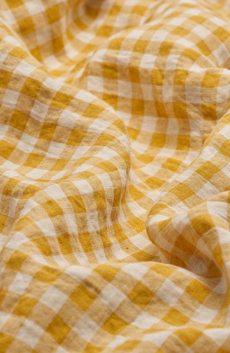 PIGLET IN BED 200 Thread Count Gingham Cotton Flat Sheet, Alternate, color,