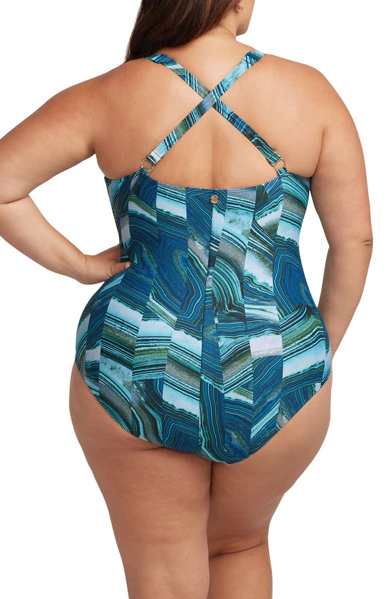 Artesands Chalcedony Monet DD- & E-Cup Underwire One-Piece Swimsuit, Alternate, color, 