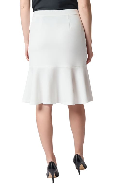 Kasper Flare Hem Skirt In Lily White