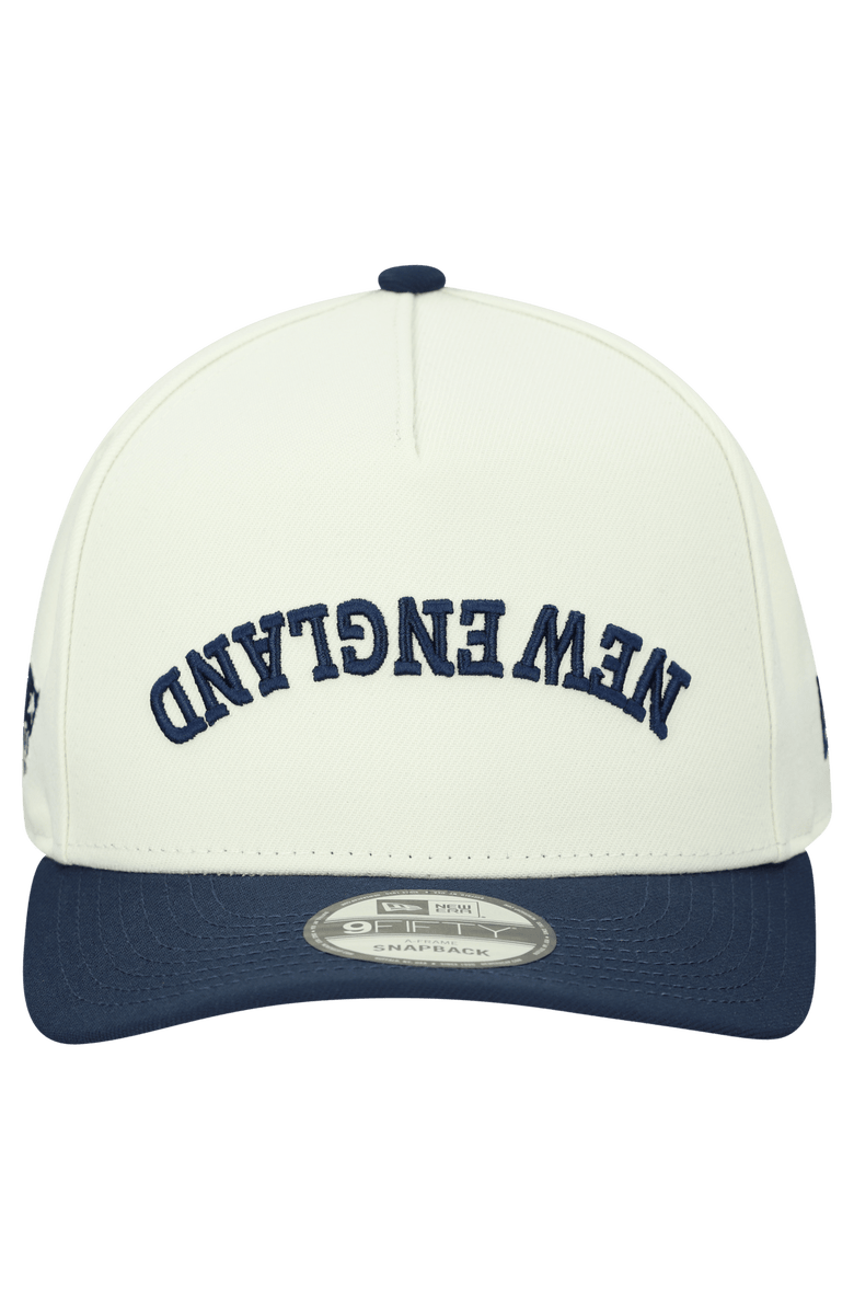New Era Men's New Era Cream New England Patriots Upside Down 9FIFTY A-Frame Snapback Hat, Alternate, color, Cream