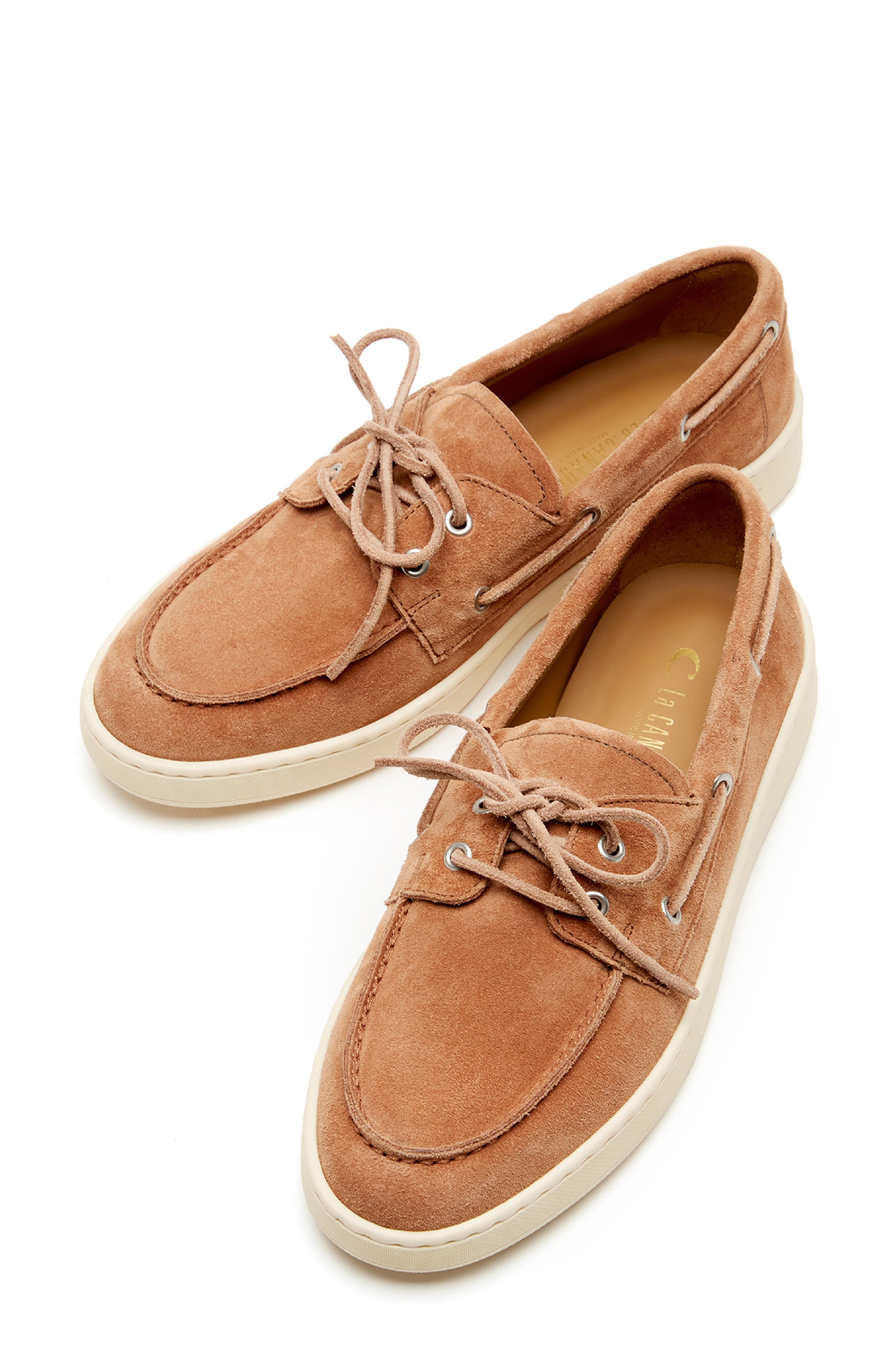 La Canadienne Thatcher City Dry<sup>™</sup> Waterproof Boat Shoe, Alternate, color, Brick Suede
