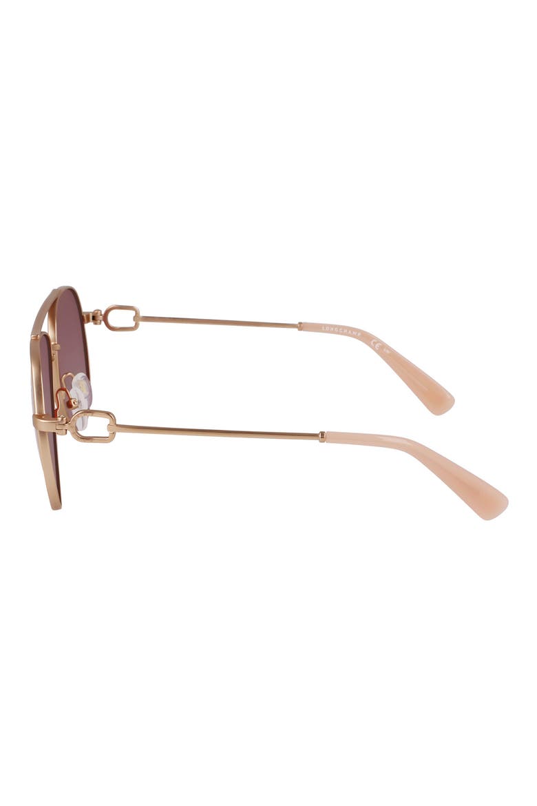 Foulonn 58mm Aviator Sunglasses, Alternate, color, ROSE GOLD/WINE