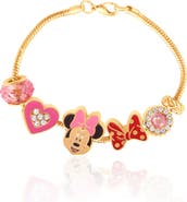 Disney Minnie Mouse Charm Bracelet with Heart Accents