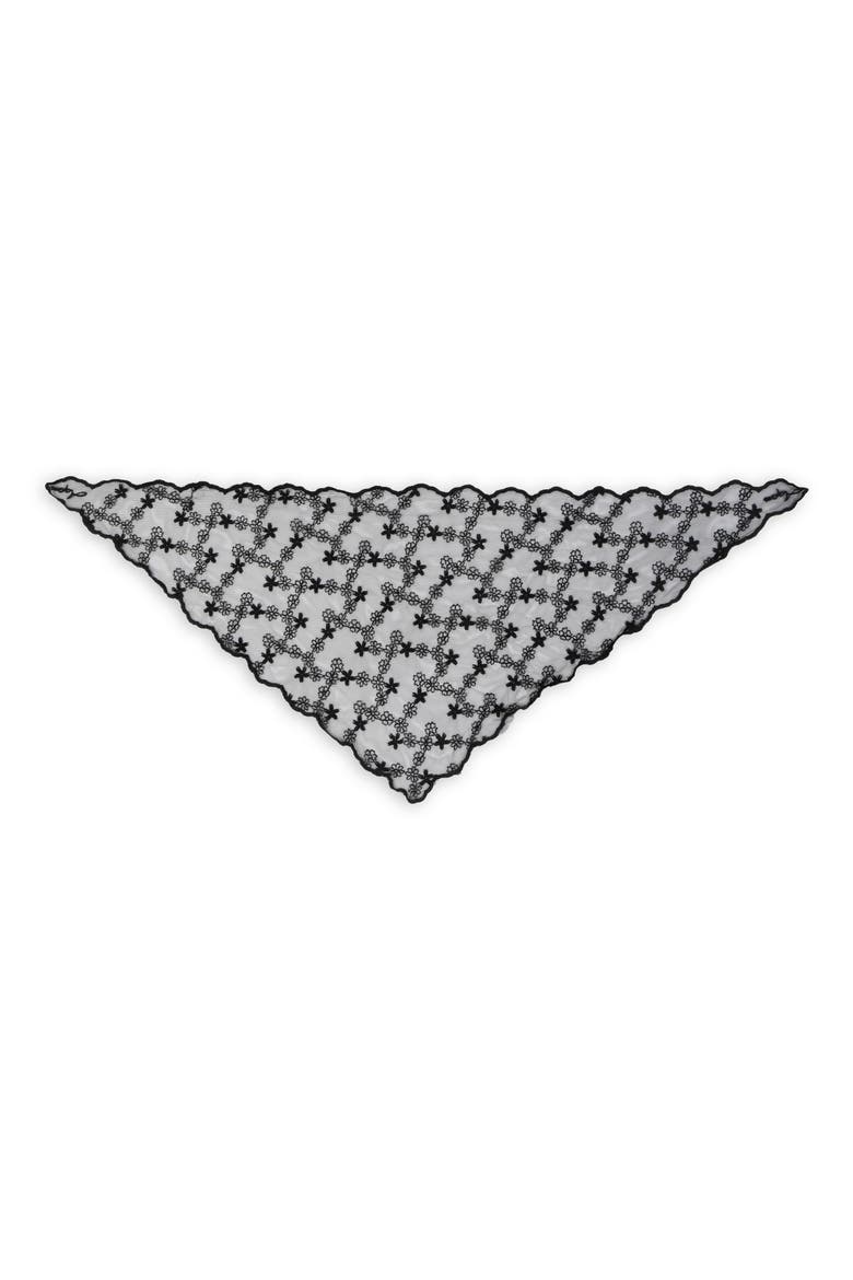 Floral Lace Bandana, Alternate, color, BLACK
