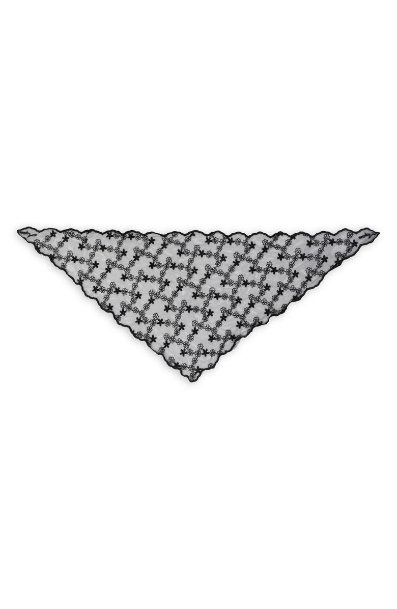 SAACHI Floral Lace Bandana, Alternate, color, Black