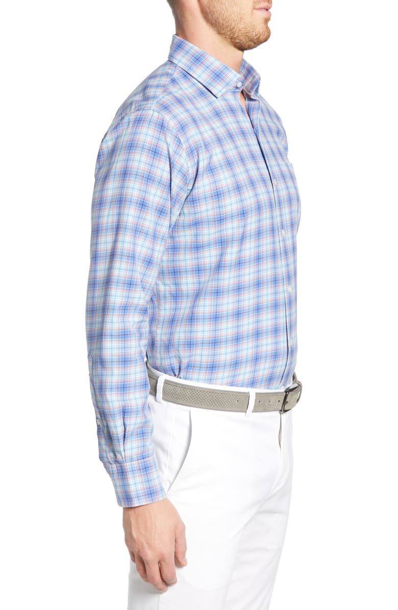 Peter Millar Seaside Regular Fit Plaid Sport Shirt, Alternate, color, 