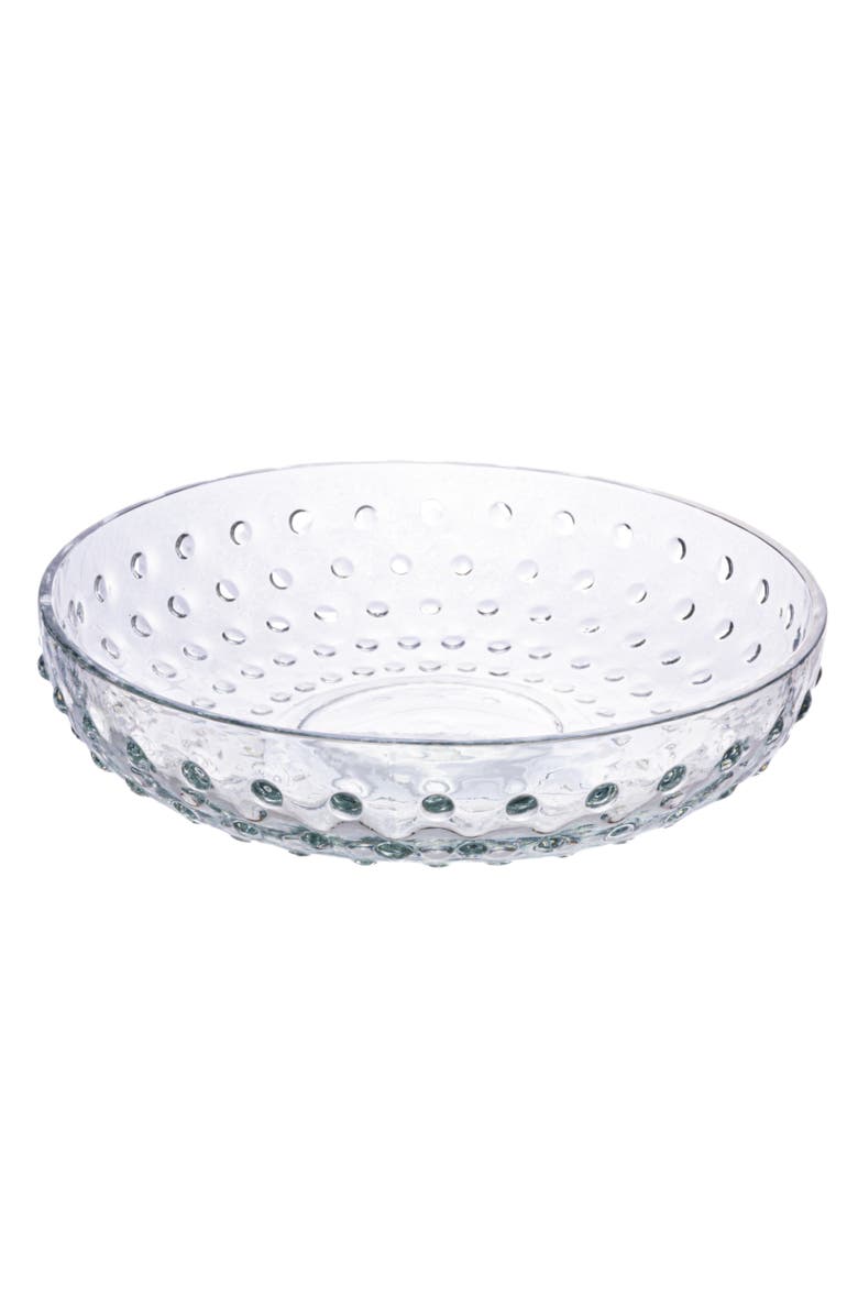 Storied Home Round Glass Hobnail Low Bowl, Main, color, 