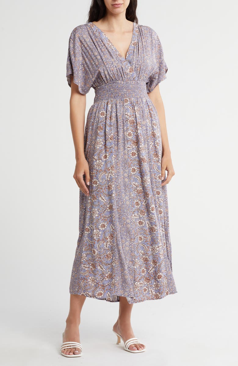 Lovestitch Mix Print Maxi Dress, Main, color, 