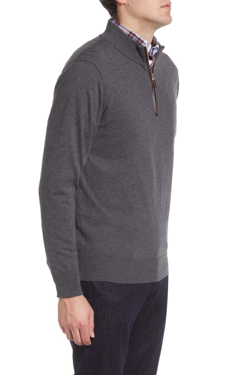 Peter Millar Sonoma Cotton & Wool Quarter Zip Pullover, Alternate, color, 