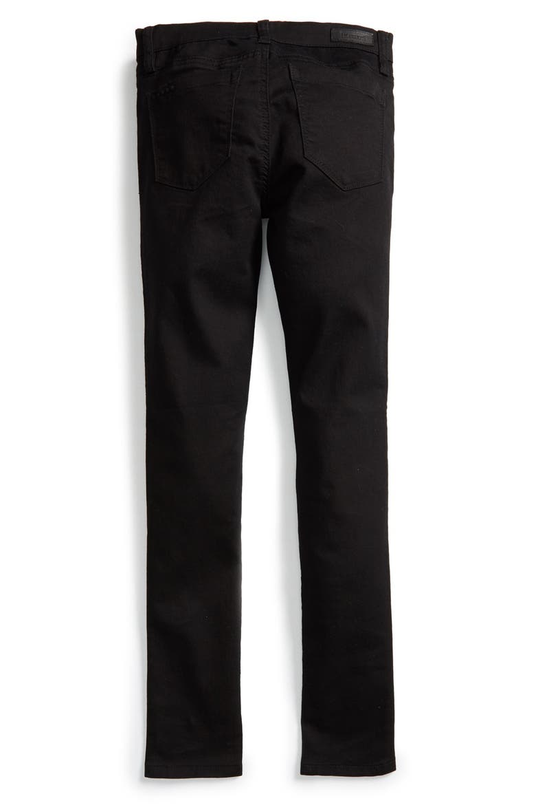 Twill Skinny Jeans, Alternate, color, NIGHT BLACK