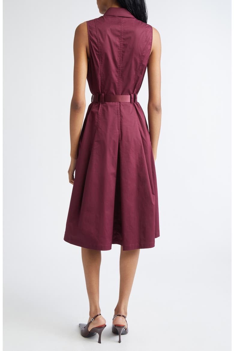 Kylo Belted Cotton Blend Shirtdress, Alternate, color, DARK PORT