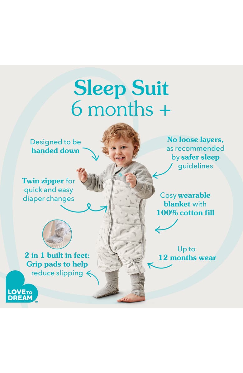 LOVE TO DREAM Long Sleeve 1.5 TOG Sleep Suit, Alternate, color, Olive