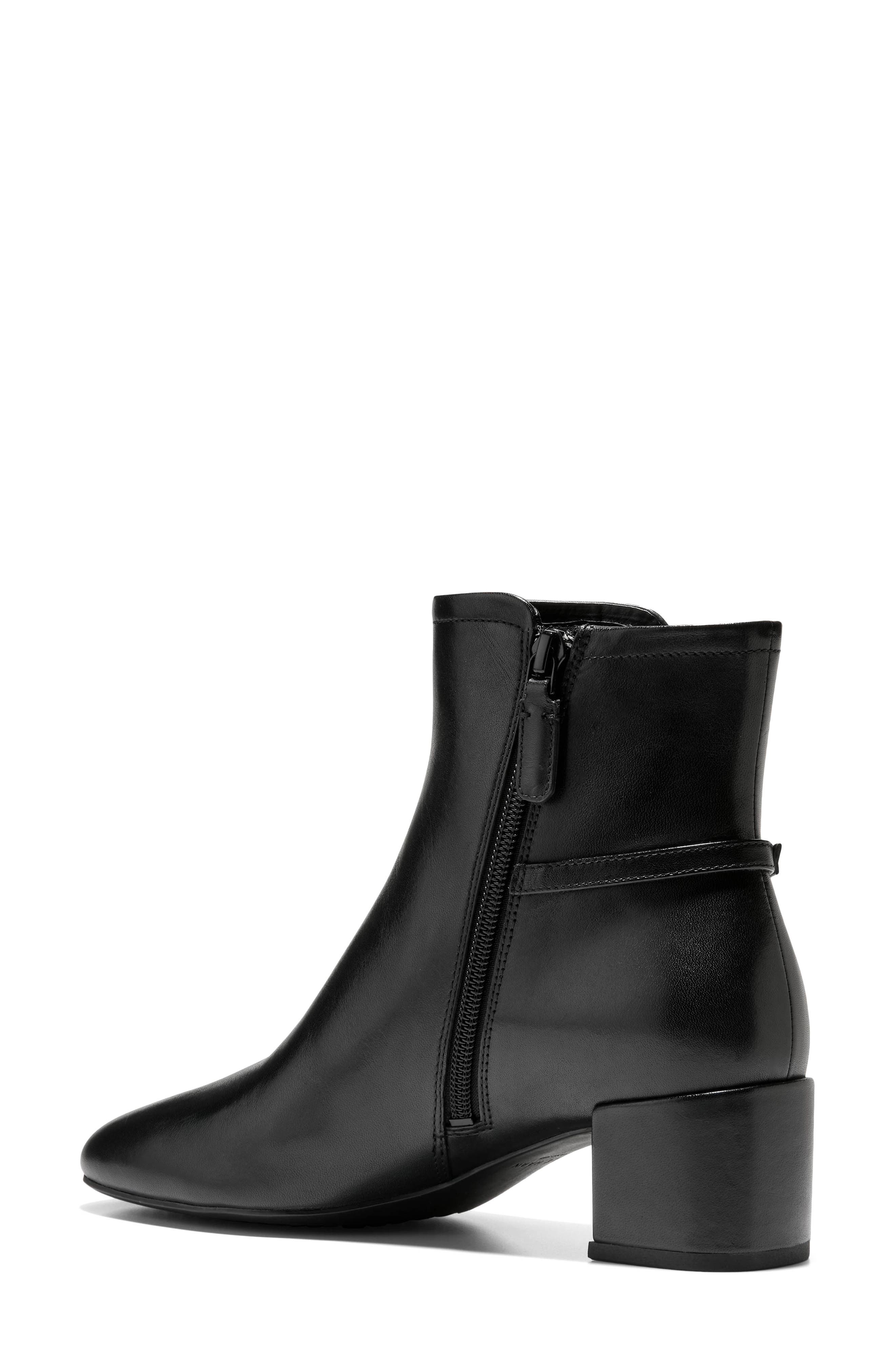 Go-To Suzanne Leather Bootie, Alternate, color, BLACK LTHR