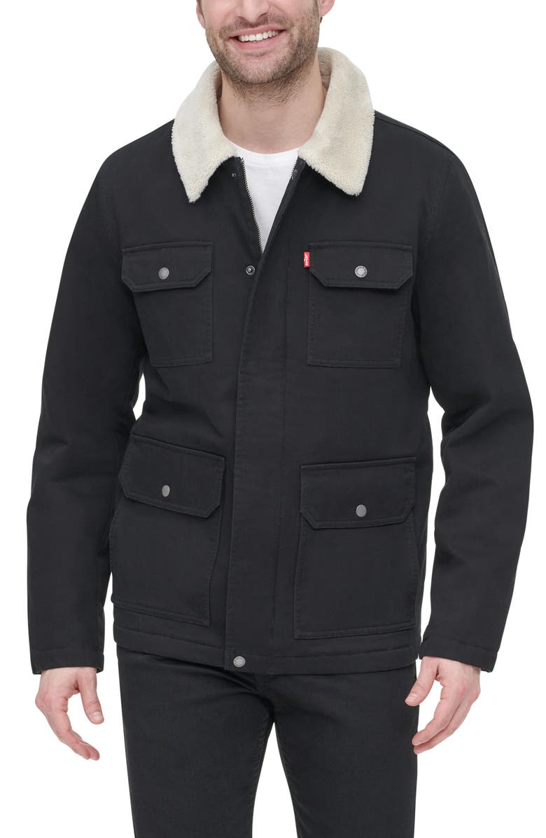 Levi's<sup>®</sup> Corduroy High Pile Fleece Collar Field Coat, Alternate, color, 