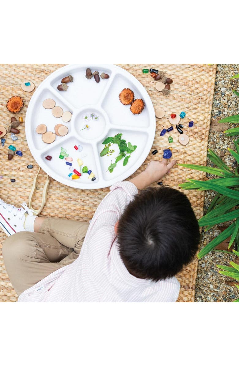 Kaplan Early Learning Company Loose Parts Sorting Trays - Set of 4 - White, Alternate, color, White