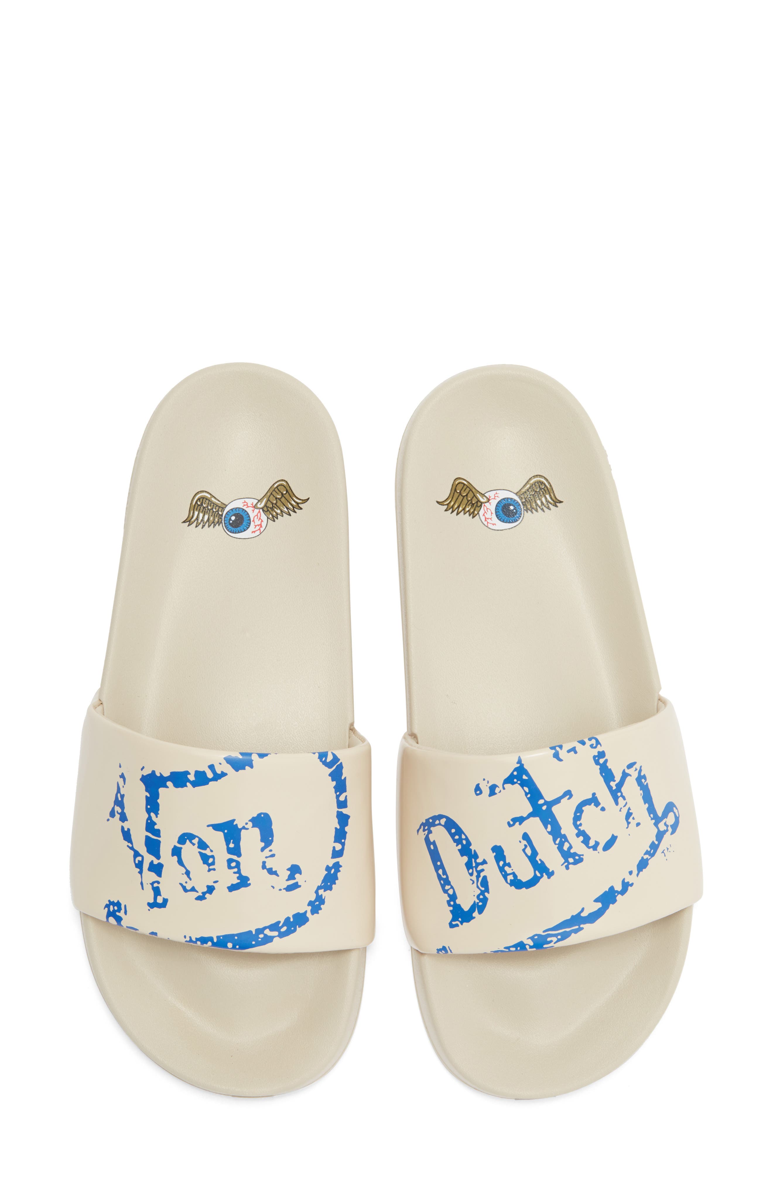 Von Dutch Vandal Slide Sandal, Alternate, color, Cream Blue