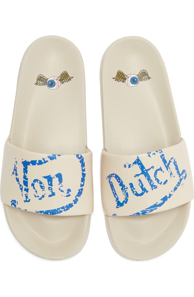 Von Dutch Vandal Slide Sandal, Alternate, color, Cream Blue