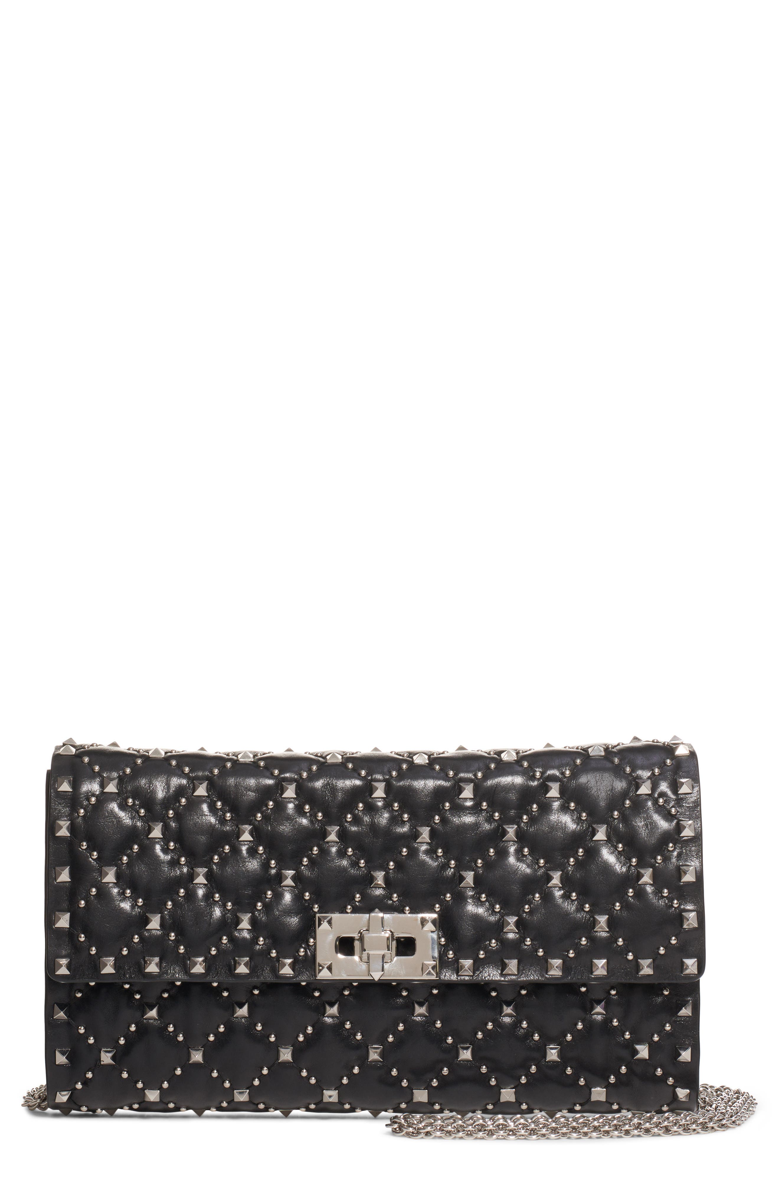 Valentino Garavani Spike It Leather Shoulder Bag, Main, color, 