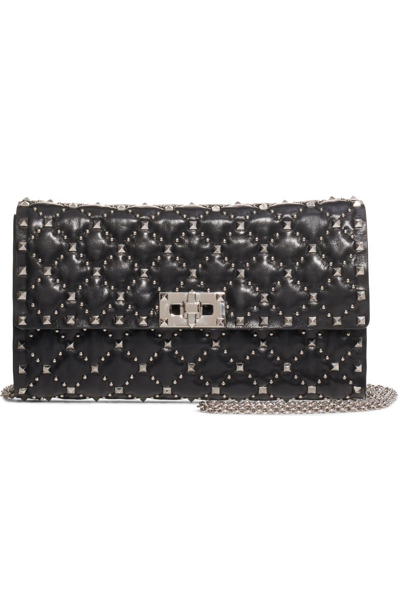 Valentino Garavani Spike It Leather Shoulder Bag, Main, color,