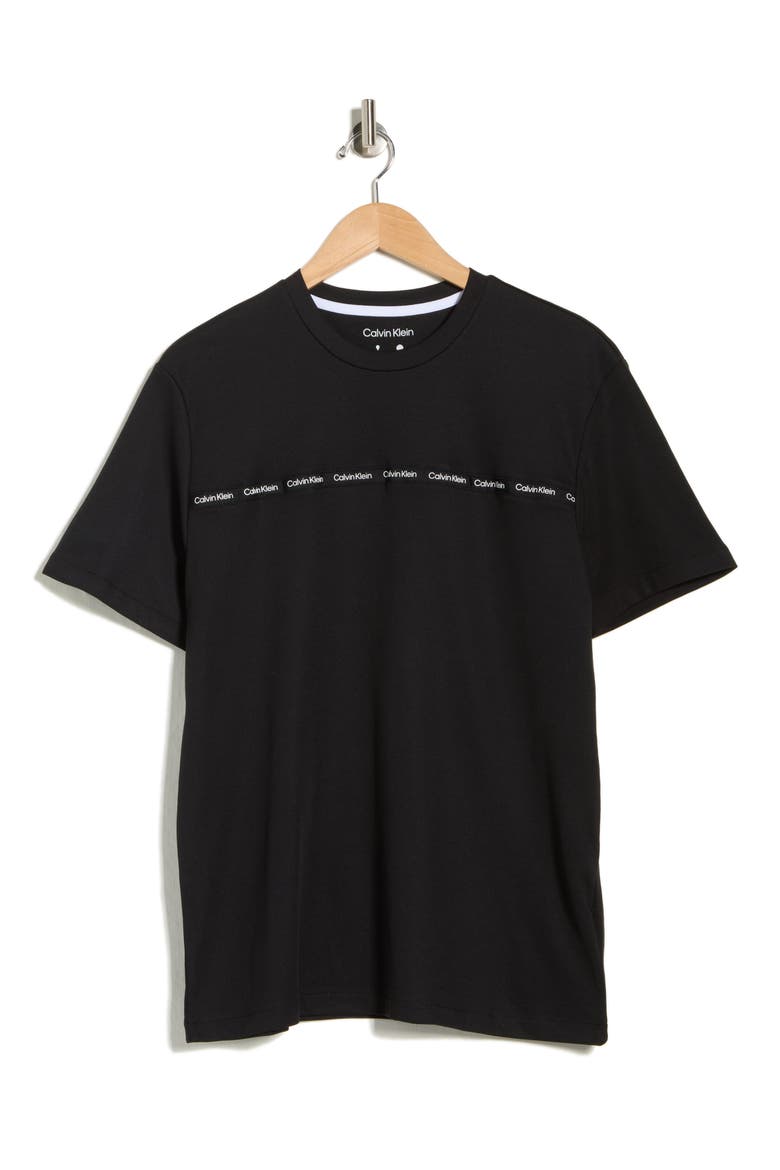 Logo Tape Performance T-Shirt, Alternate, color, BLACK