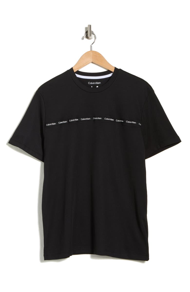 Calvin Klein Logo Tape Performance T-Shirt, Alternate, color, Black