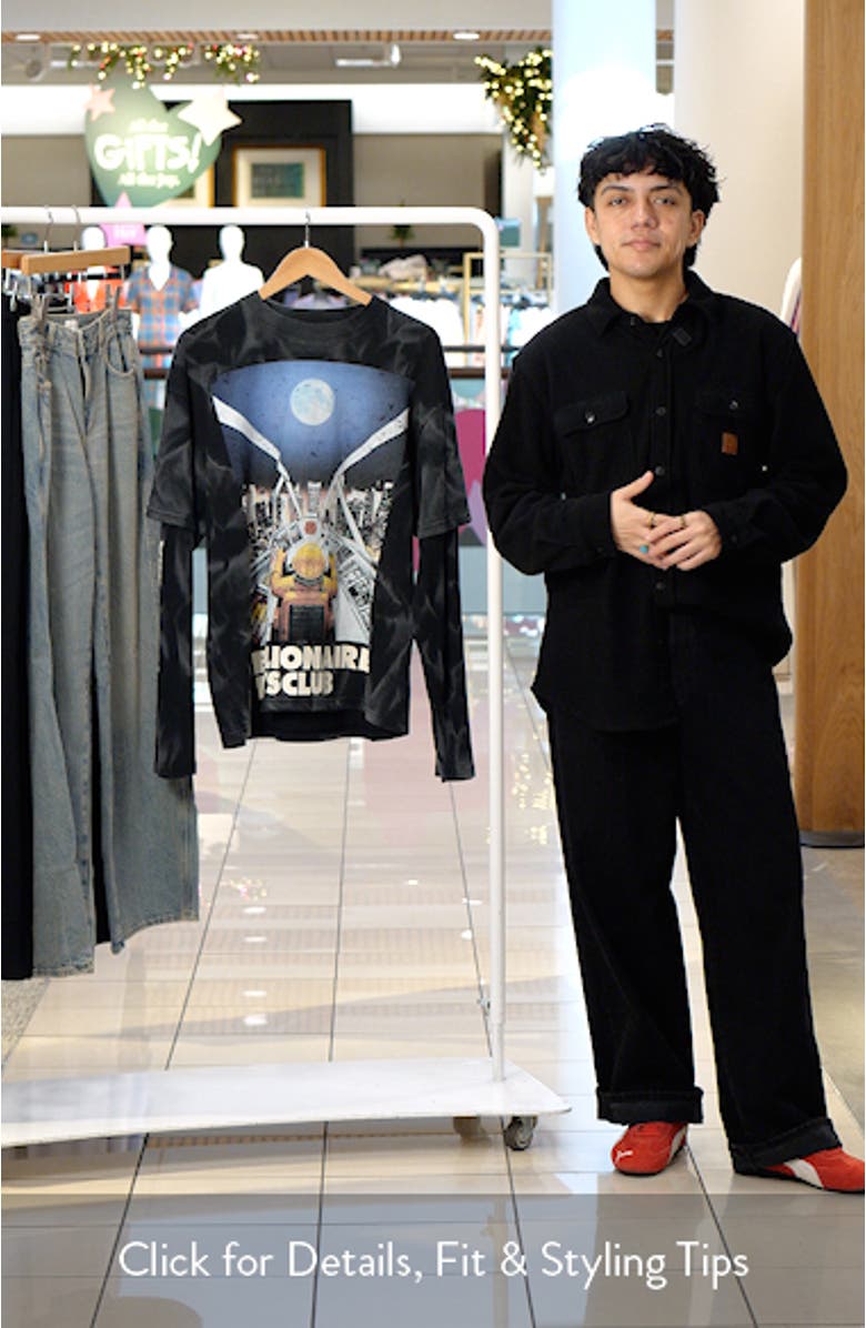 Arrivals Layered Cotton Graphic T-Shirt, sales video thumbnail