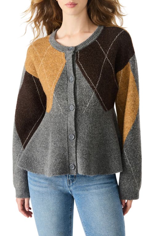 Steve Madden Lillie Argyle Cardigan In Multi