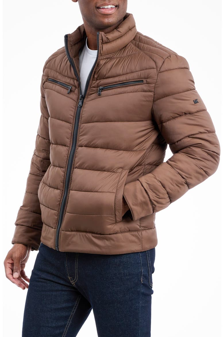 Packable Water Resistant Puffer Jacket, Alternate, color, MOCHA