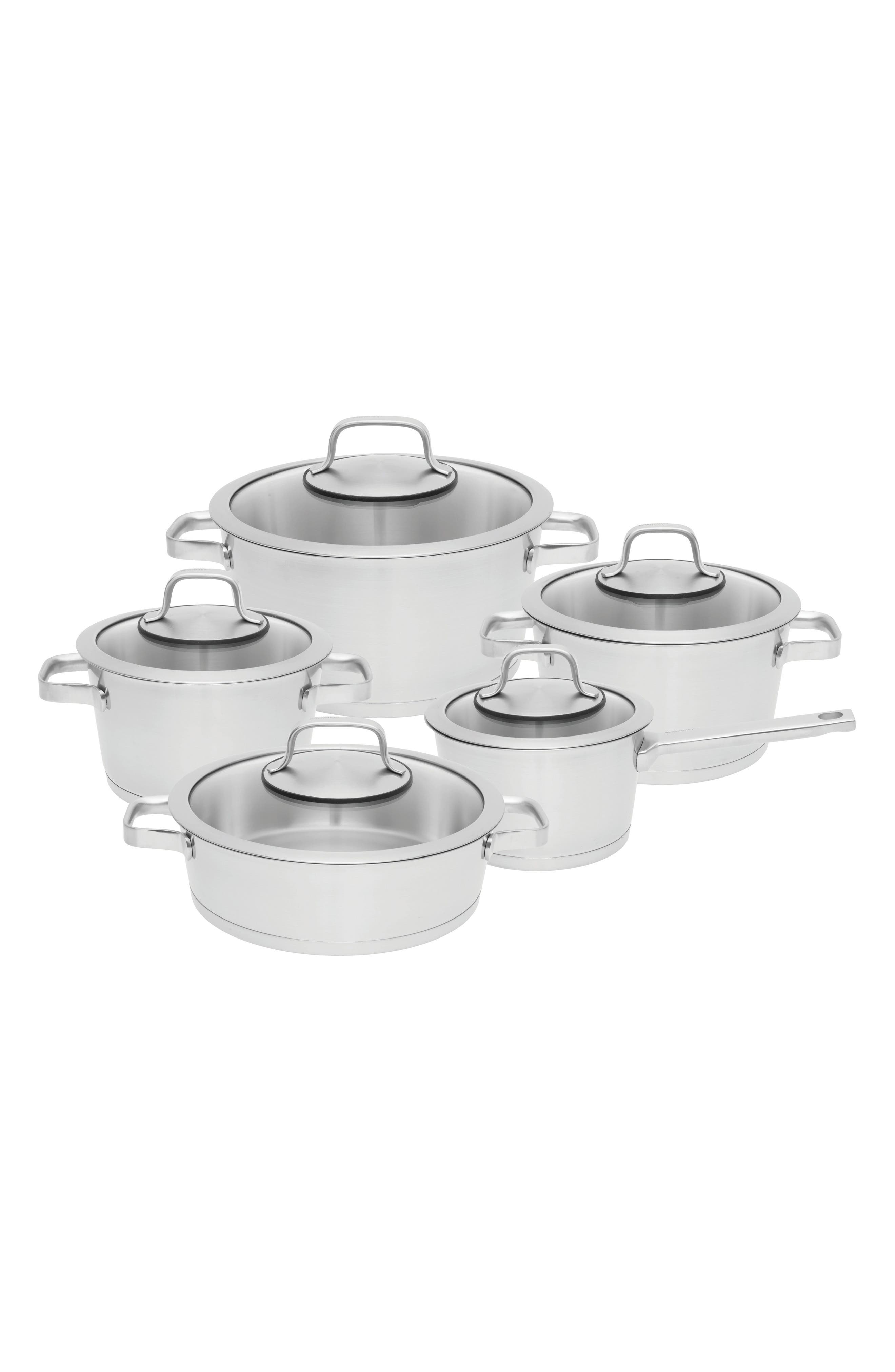 BergHOFF Silver Manhattan 10-Piece Stainless Steel Cookware Set