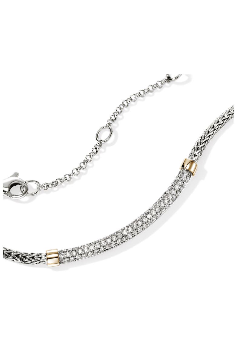 JH Essentials Pavé Necklace, 2.5mm, Alternate, color, SILVER