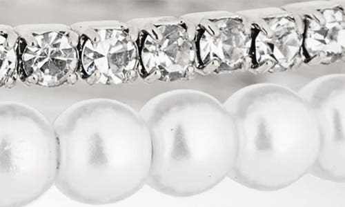 Nordstrom Rack Faux Pearl & Crystal Cuff Bracelet In Multi