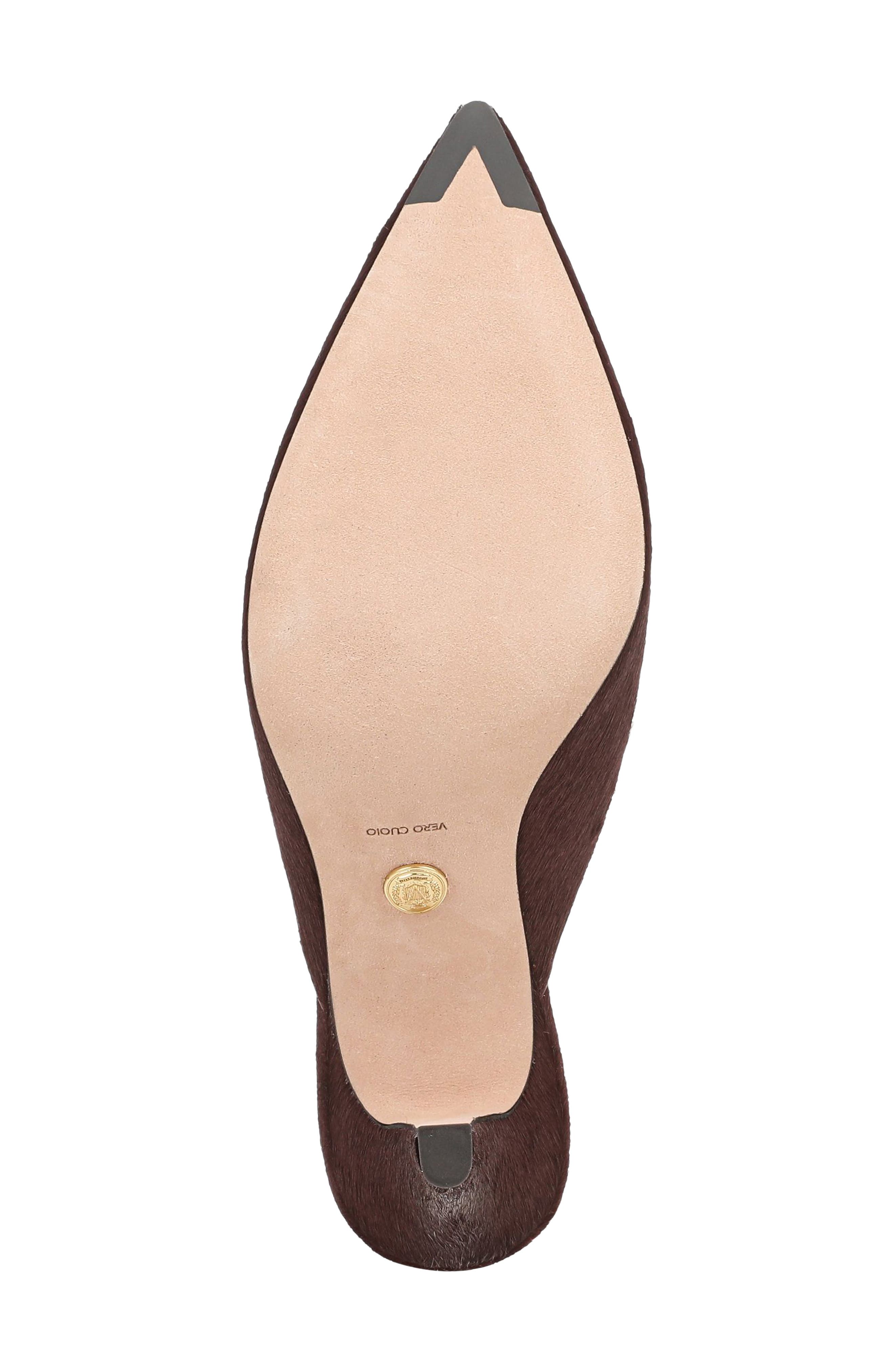 Rochelle Genuine Calf Hair Mule, Alternate, color, BURGUNDY