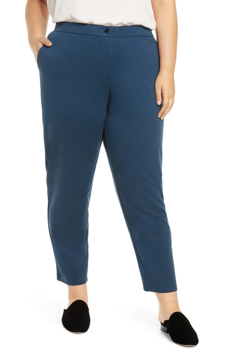 Eileen Fisher Slouchy Tencel<sup>®</sup> Lyocell Blend Ankle Pants, Main, color,