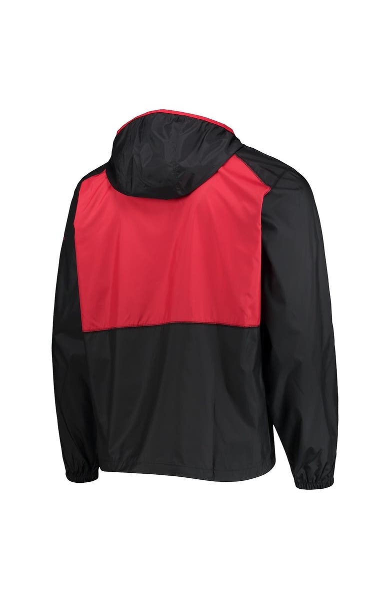 Columbia Men's Columbia Black/Scarlet Nebraska Huskers Flash Forward Hoodie Full-Zip Lightweight Windbreaker, Alternate, color, Black