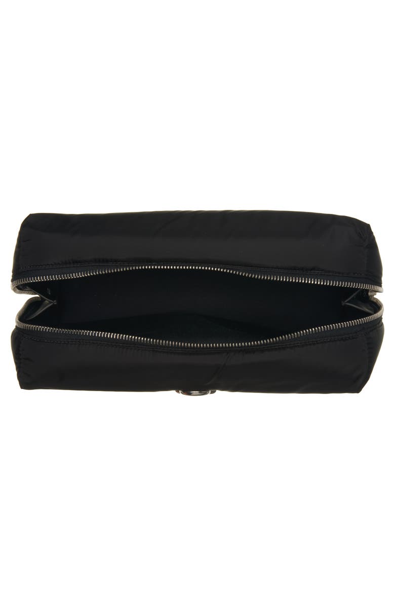 Moncler Caradoc Quilted Nylon Cosmetics Case, Alternate, color, Black
