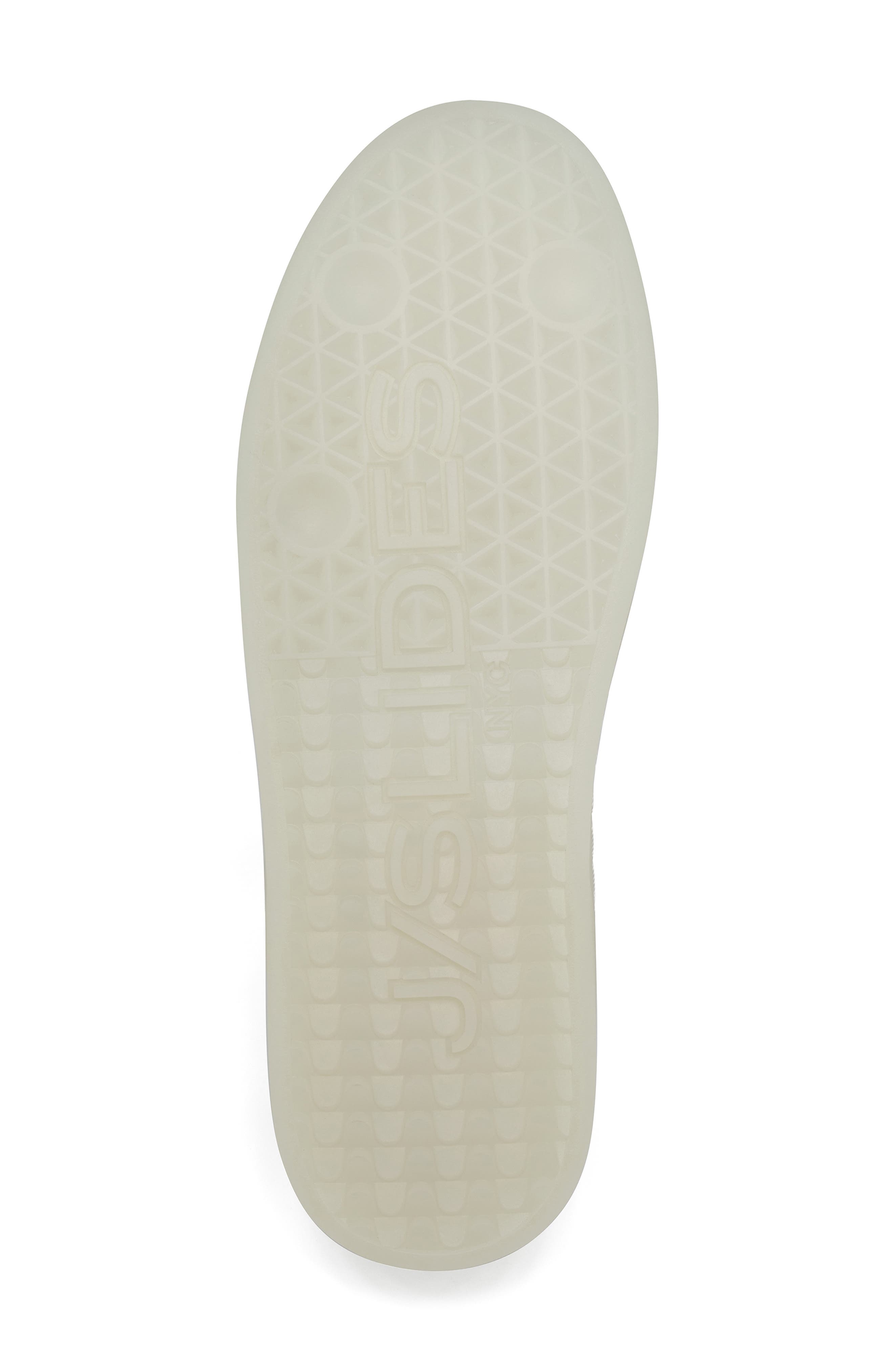 JSlides Hunter Leather Sneaker, Alternate, color, Silver