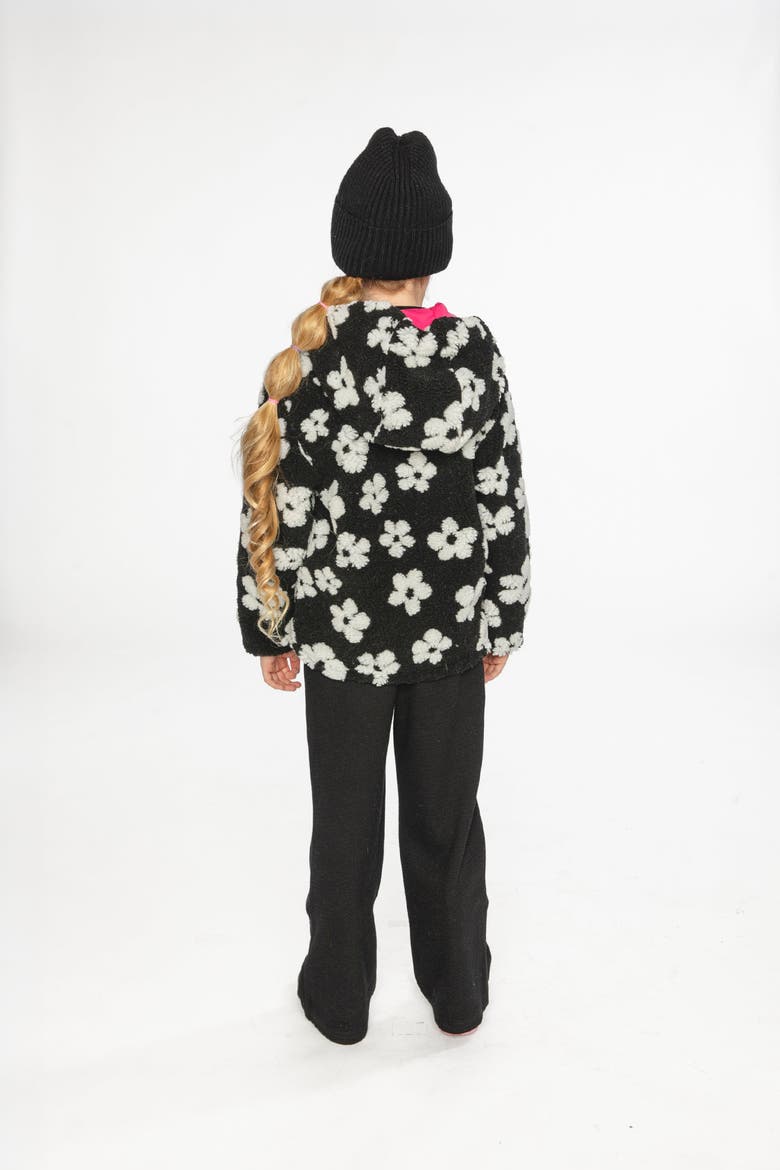 Reversible Fleece Technical Fabric Mid-Season Jacket, Alternate, color, Black Printed Flowers and Pink