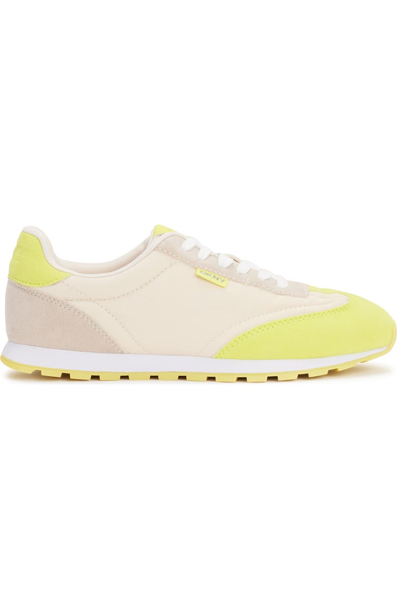 DKNY Forsythe Sneaker, Alternate, color, Bone/ Fluorescent Yellow