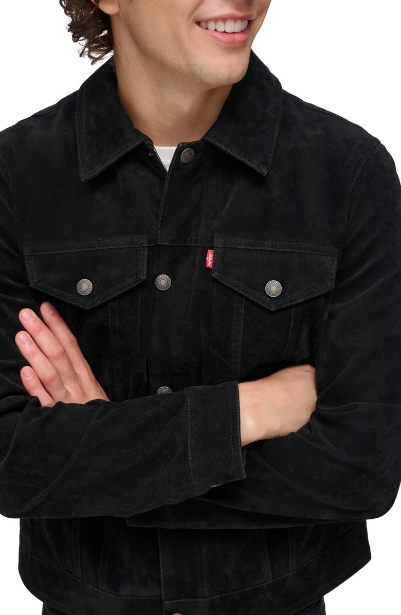 Levi's<sup>®</sup> Faux Suede Trucker Jacket, Alternate, color, 