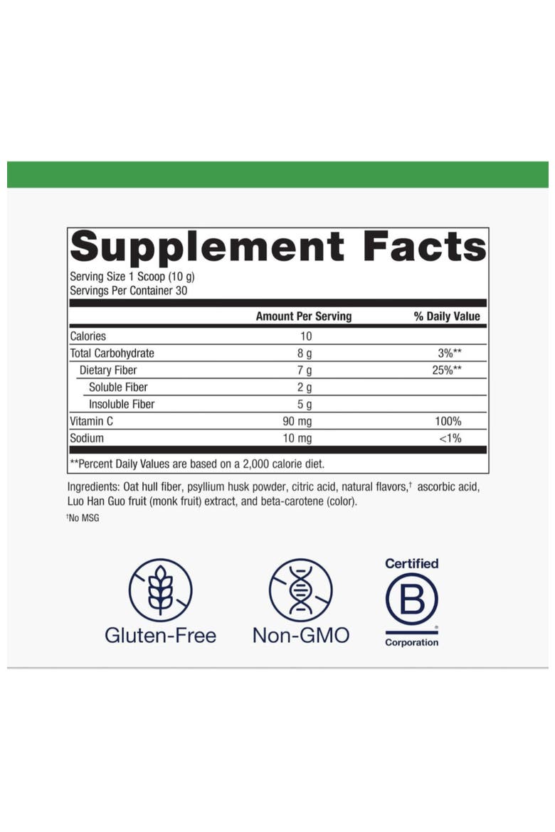 Daily Fiber Boost Orange Flavor Digestive Support Supplement 30 Servings, Alternate, color, None