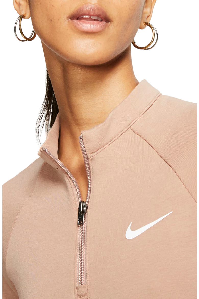 Sportswear Long Sleeve Minidress, Alternate, color, DESERT DUST/ WHITE