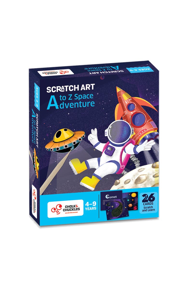Chalk & Chuckles Scratch Art A to Z Space Adventure, Main, color, NO COLOR