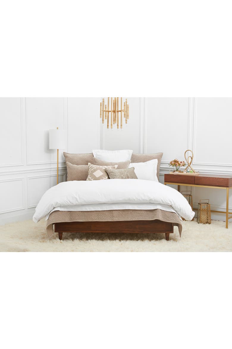 Whitaker 100% Cotton King Pillow Sham 20" x 36", Alternate, color, Off-White