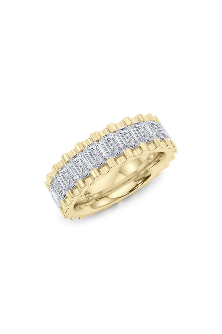 Emerald Lab Grown Diamond Channel Ring, Alternate, color, 18K YELLOW GOLD