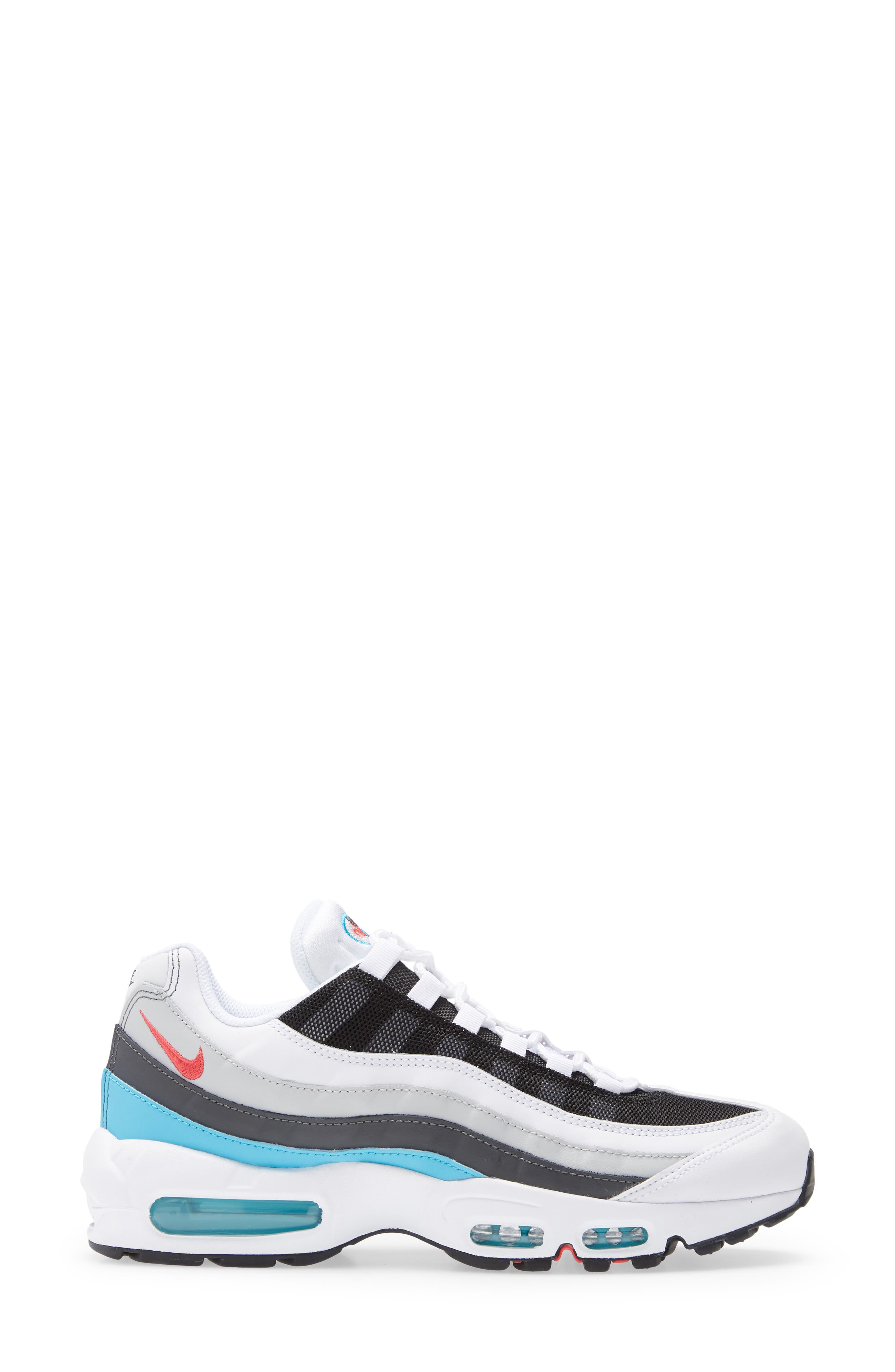 Air Max 95 Sneaker, Alternate, color, WHITE/ RED/ BLUE/ BLACK
