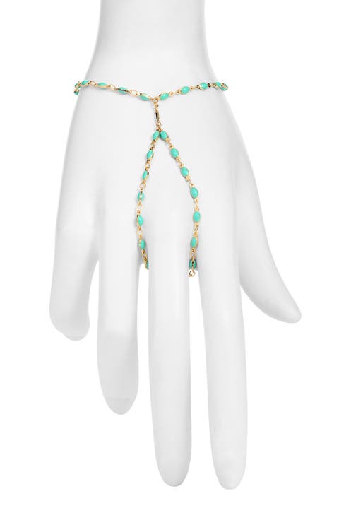 Tutsi Enamel 14k Gold Filled Hand Chain