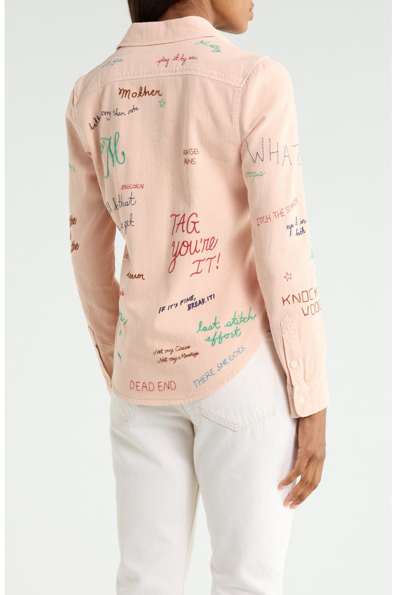 The Foxy Boxy Cotton Shirt, Alternate, color, DEAR DIARY