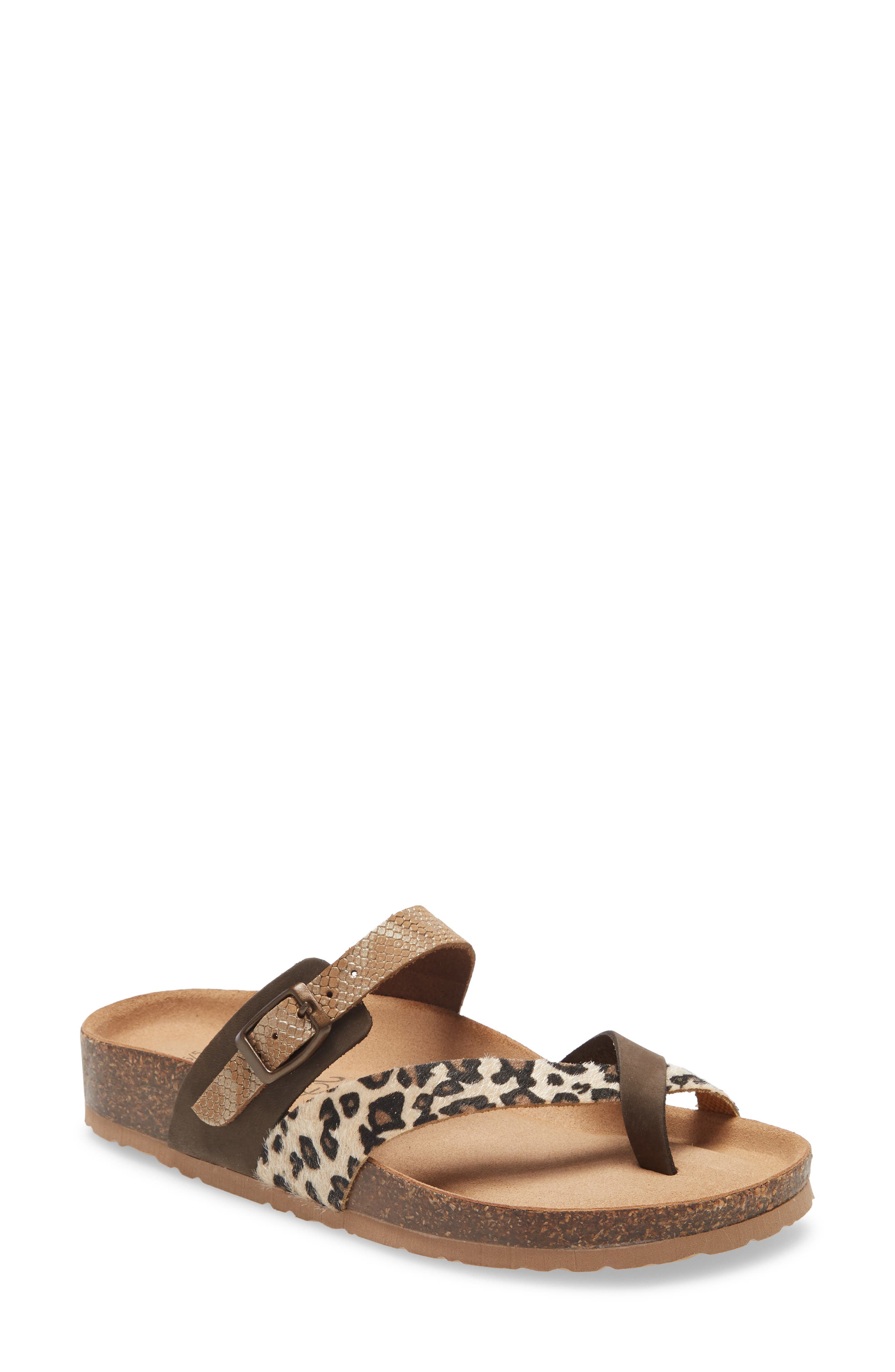 Parr Sandal, Main, color, ANIMAL PRINT FAUX FUR