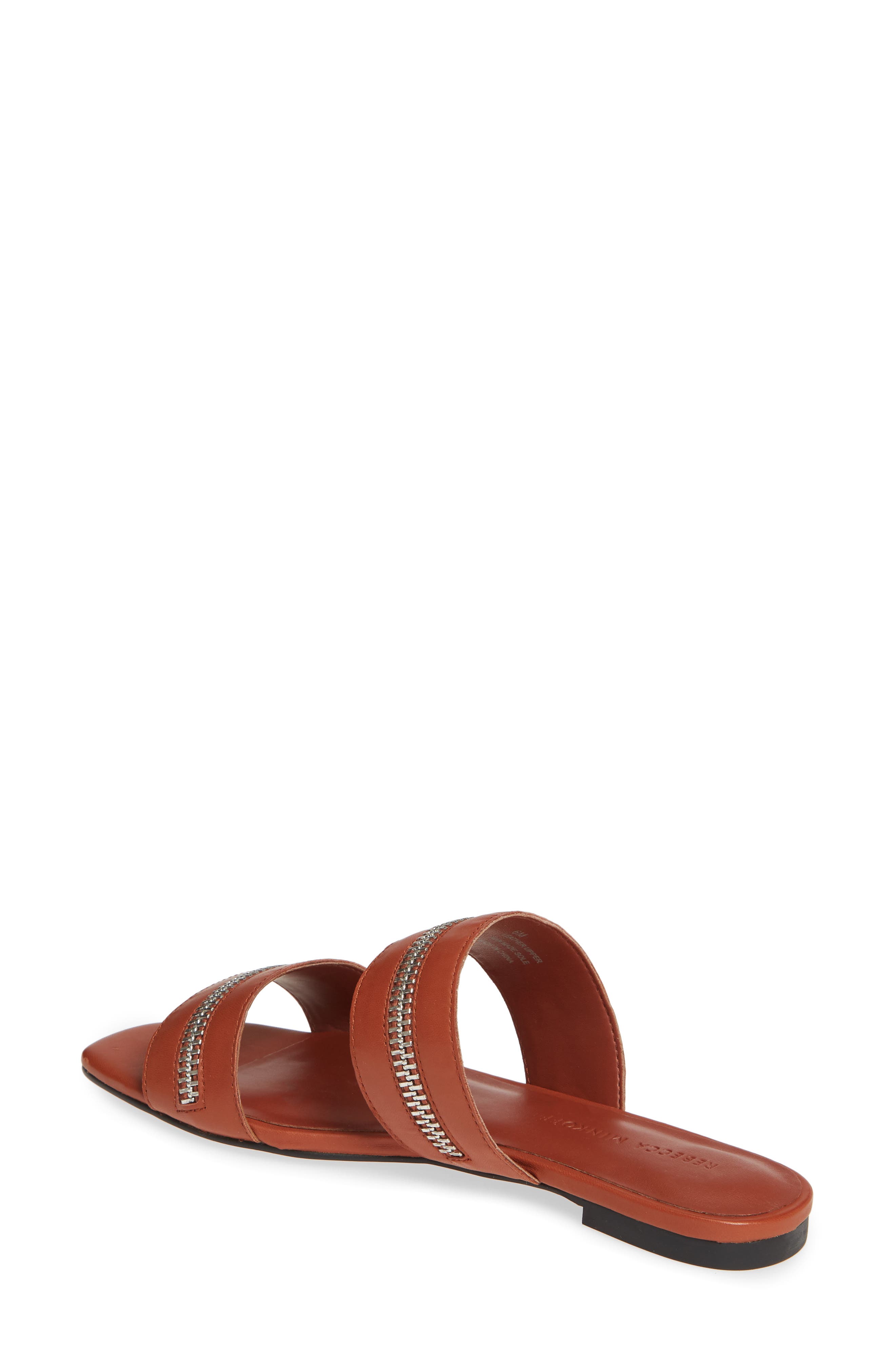 Marciann Slide Sandal, Alternate, color, ACORN LEATHER