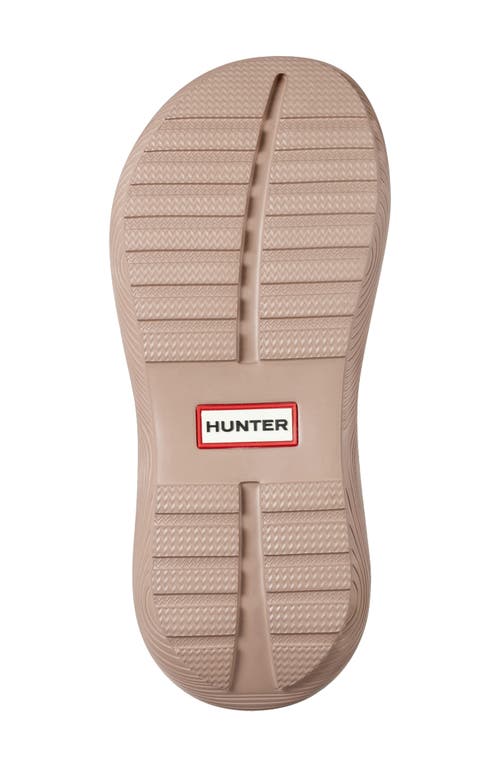 Hunter Haddie Platform Slide Sandal In Light Brown 230